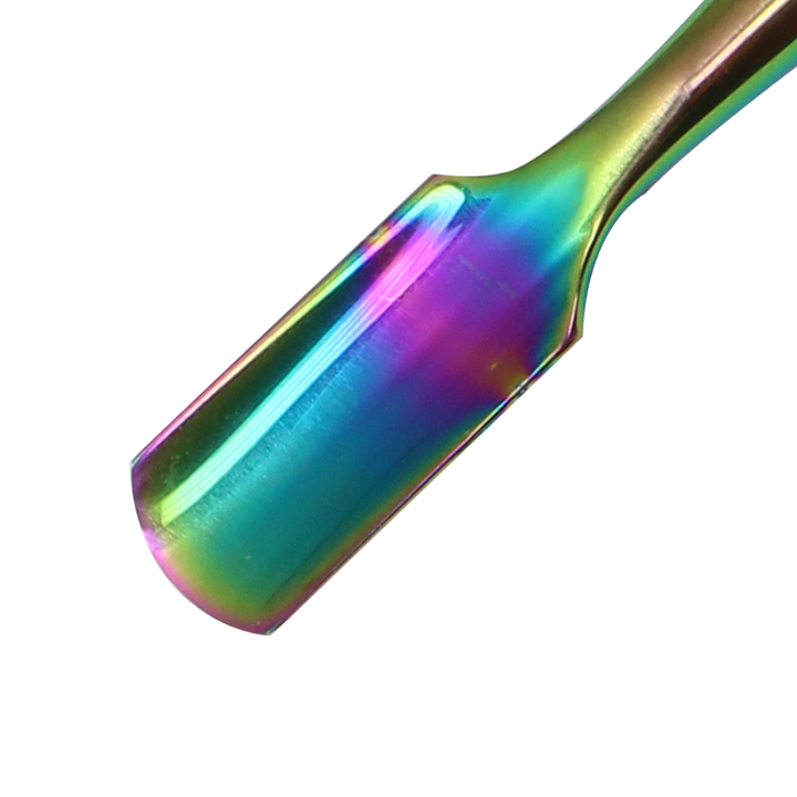 Chameleon Stainless Cuticle Pusher Blade/Round Handle