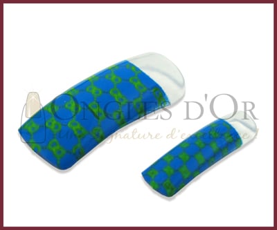 Prothèses déco Convent, Gucci Vert sur Bleu (70)