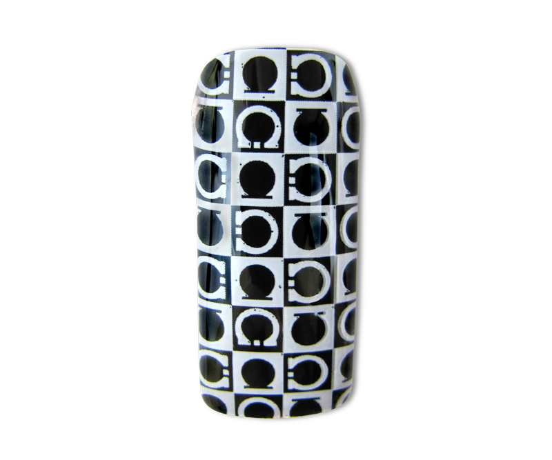 Prothèse pour ongles Oméga Noir et Blanc