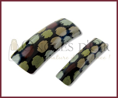 Prothèses déco Français, Moucheté Camouflage sur Noir (70)