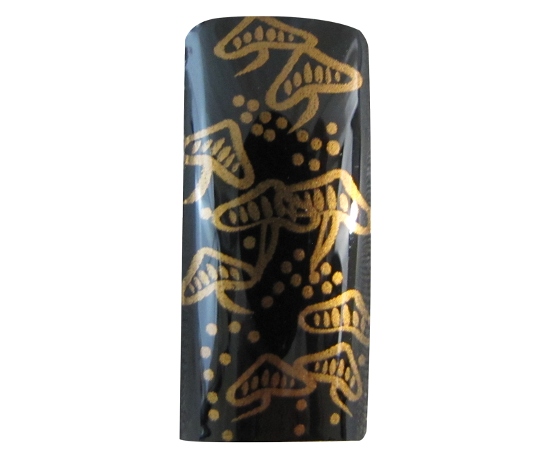 Prothèse motif or sur noir