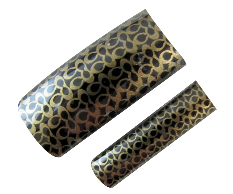 Prothèses Françaises Motif Ronds Or sur noir