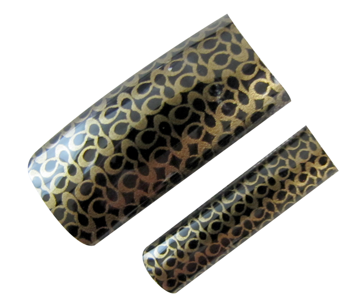 Prothèses Françaises Motif Ronds Or sur noir