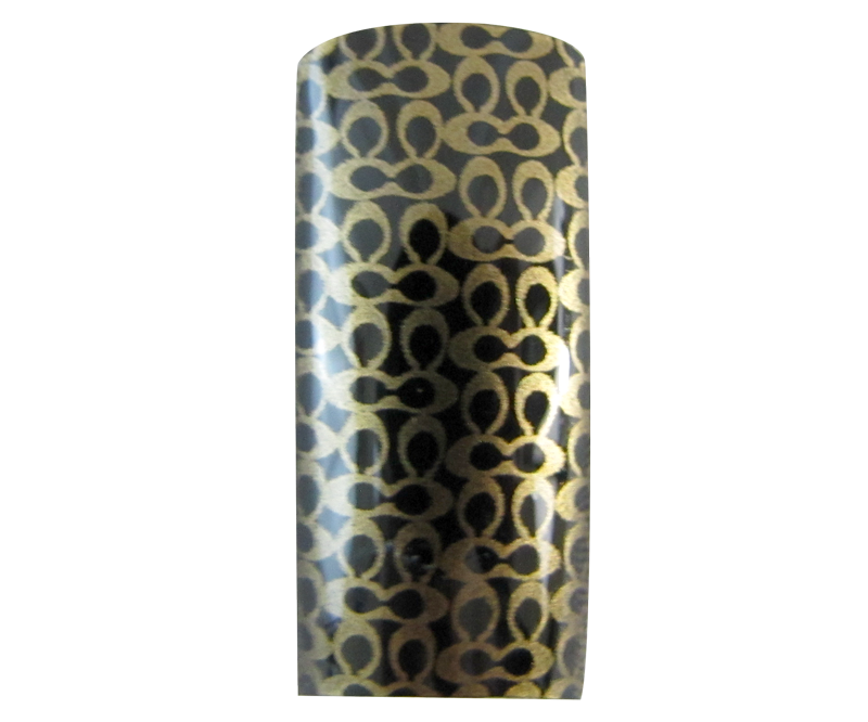 Prothèses Françaises Motif Ronds Or sur noir