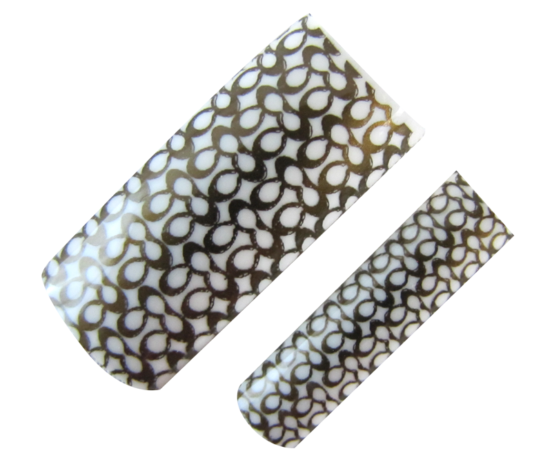 Prothèses Déco. Françaises Motif Ronds Or sur Blanc