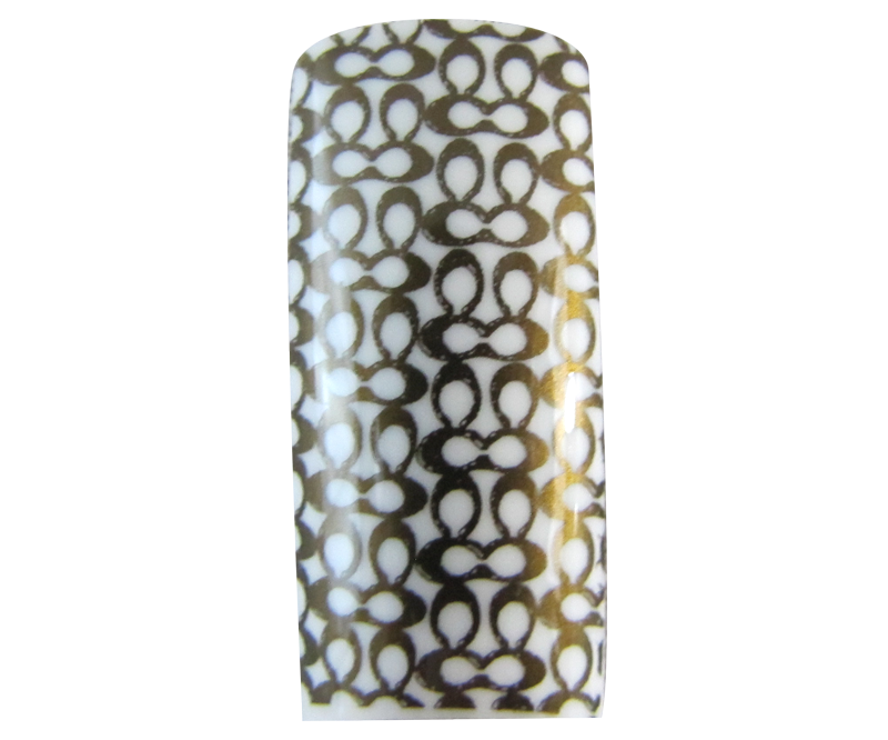 Prothèses Déco. Françaises Motif Ronds Or sur Blanc