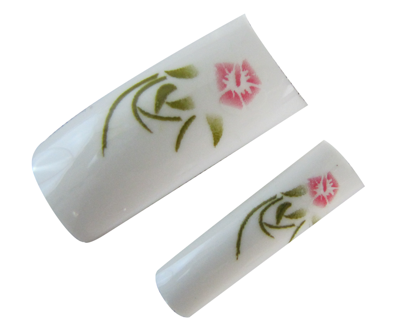 Prothèses Fleur Blanche/Rose sur Blanc 