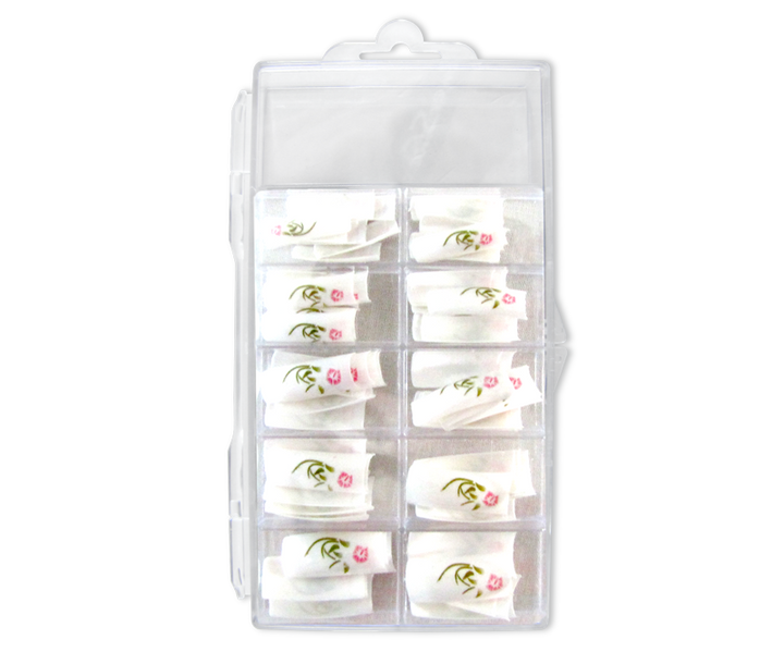 Prothèses Fleur Blanche/Rose sur Blanc 