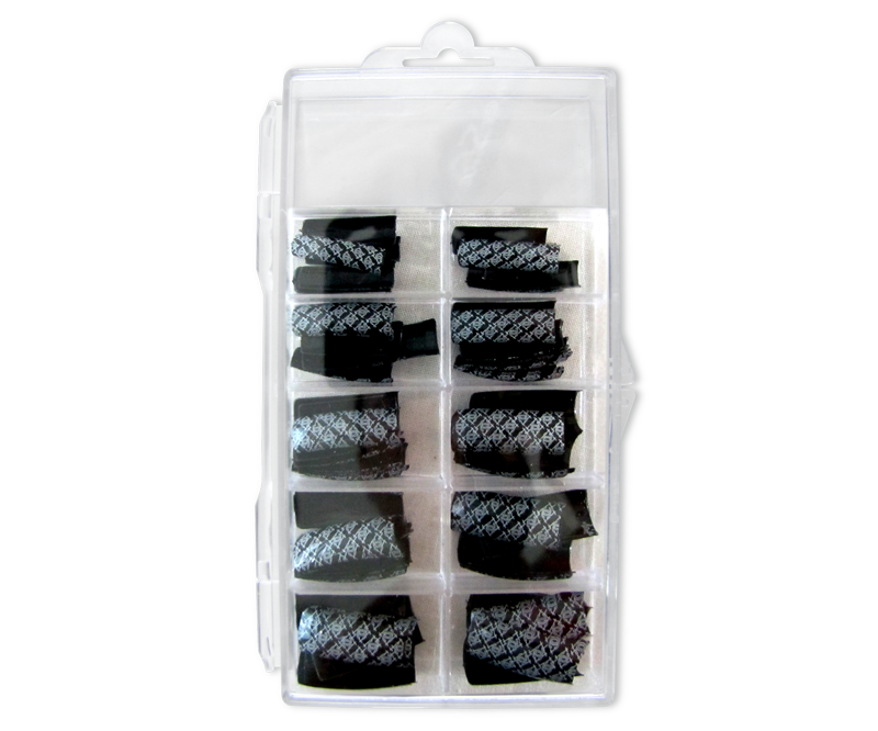 Prothèses ongles Chanel Blanc sur Noir