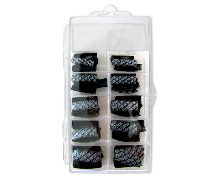 Prothèses ongles Chanel Blanc sur Noir