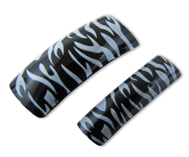 prothèses ongles zèbre