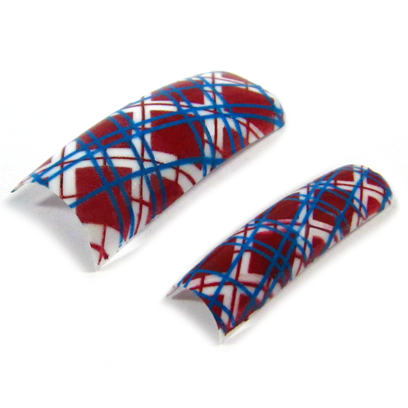prothèse ongle carreau écossais