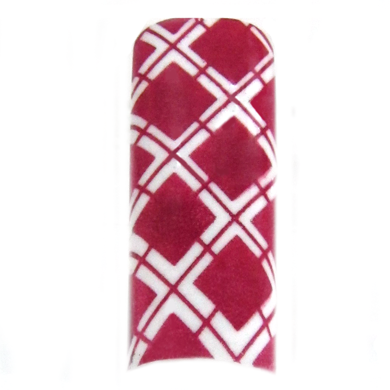 prothèse motif écossais rouge et blanc