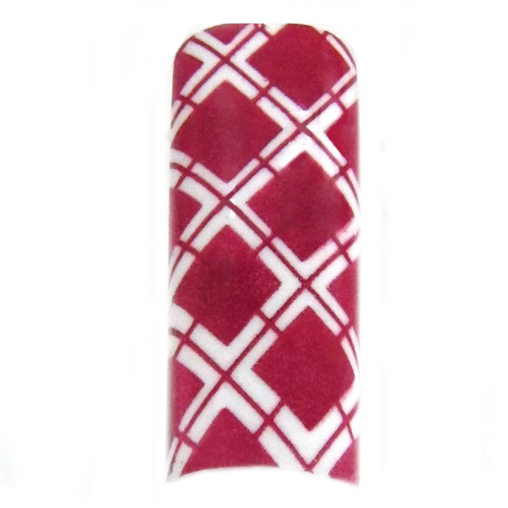 prothèse motif écossais rouge et blanc