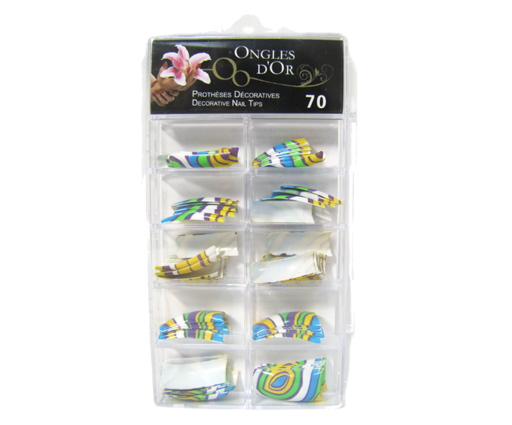 capsules ongles psychédélique