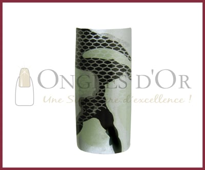 Prothèses déco Francais,Serpent Noir sur Argent (70)