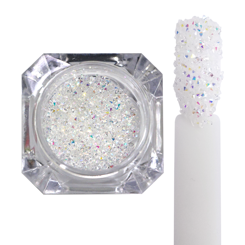 Decorative ''pixie'' stones - holographic color 1.1mm
