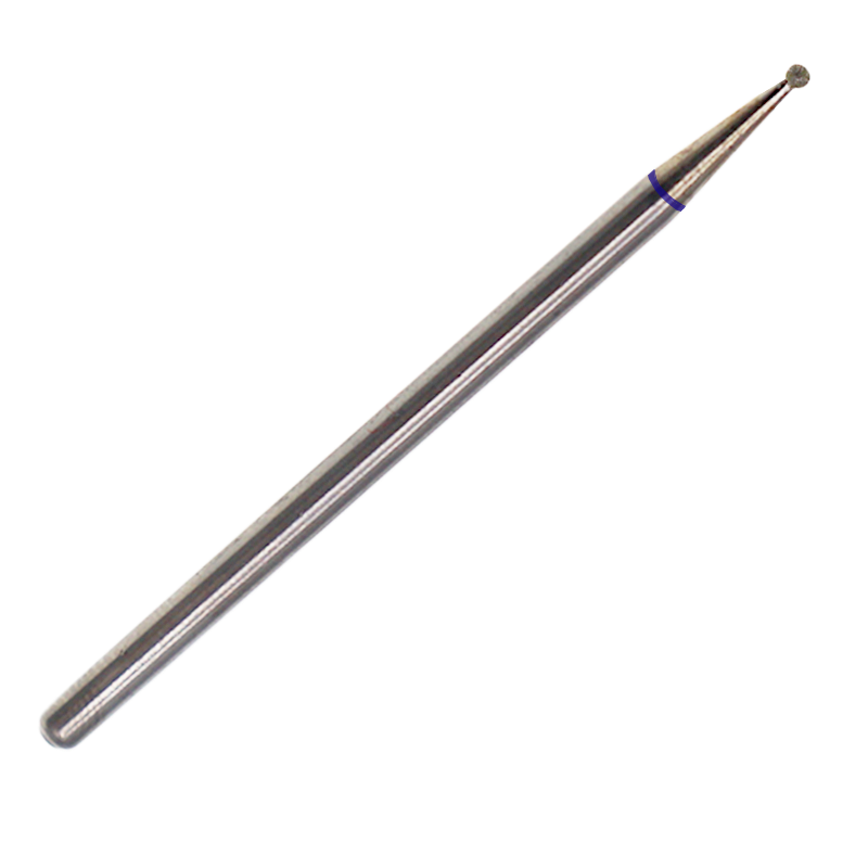 Embout Diamant Tête Ronde 1mm Médium pour cuticules fraise bit