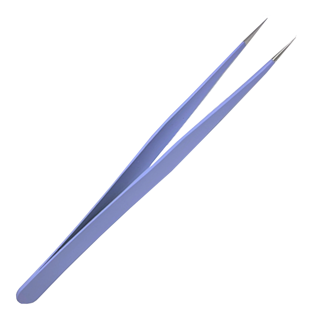 Pince à Épiler Bout Pointu Mauve en Acier Inoxydable