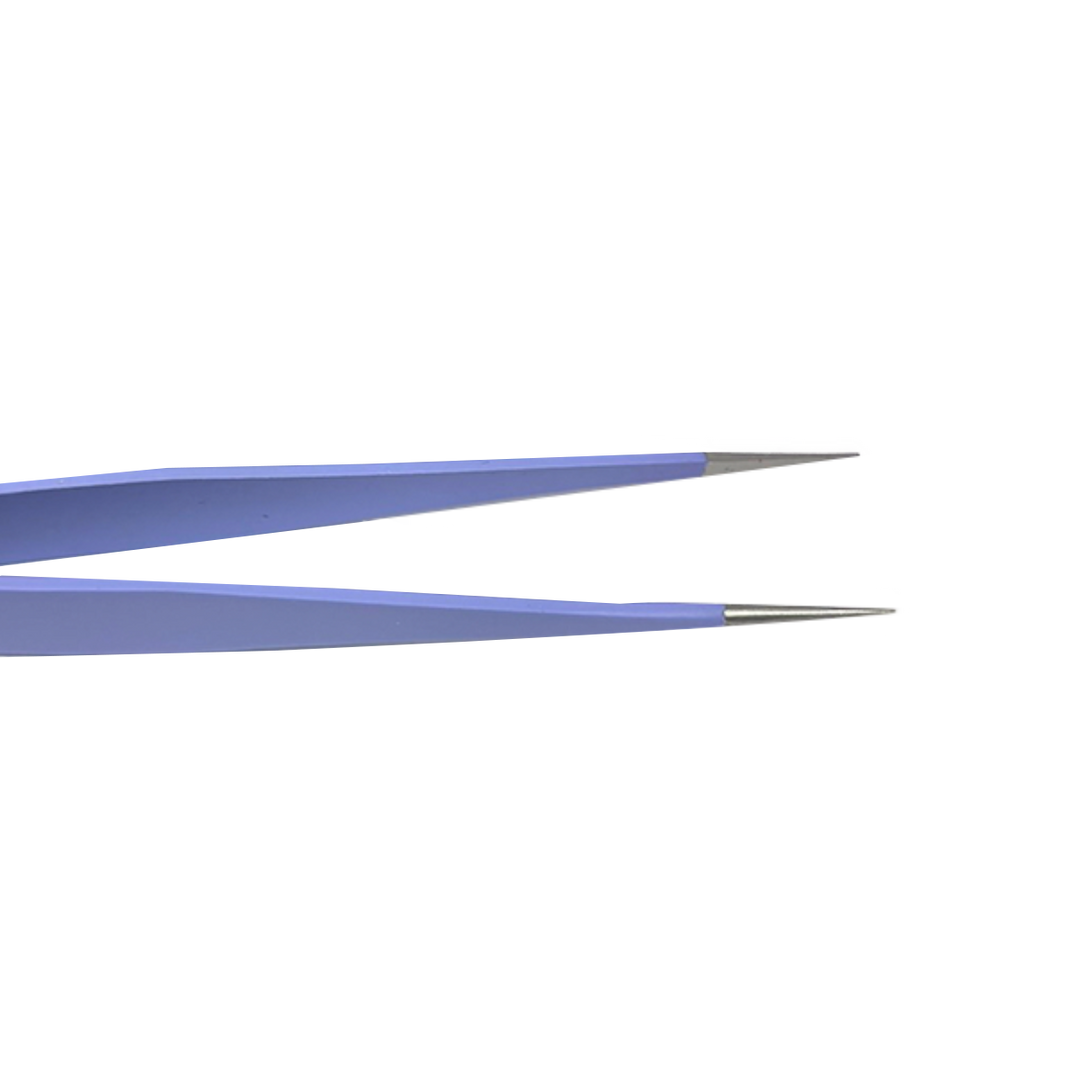 Pince à Épiler Bout Pointu Mauve en Acier Inoxydable
