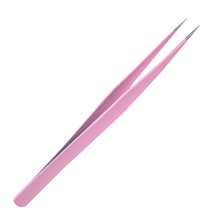 Pince à Épiler Bout Pointu Rose en Acier Inoxydable