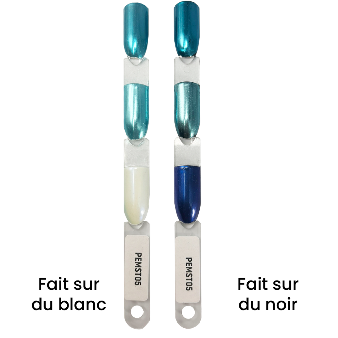 Solid Nail Powder Metallic effect 3 colors 