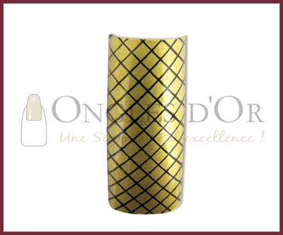 Prothèses déco Francais, Filet Noir sur fond OR (70)
