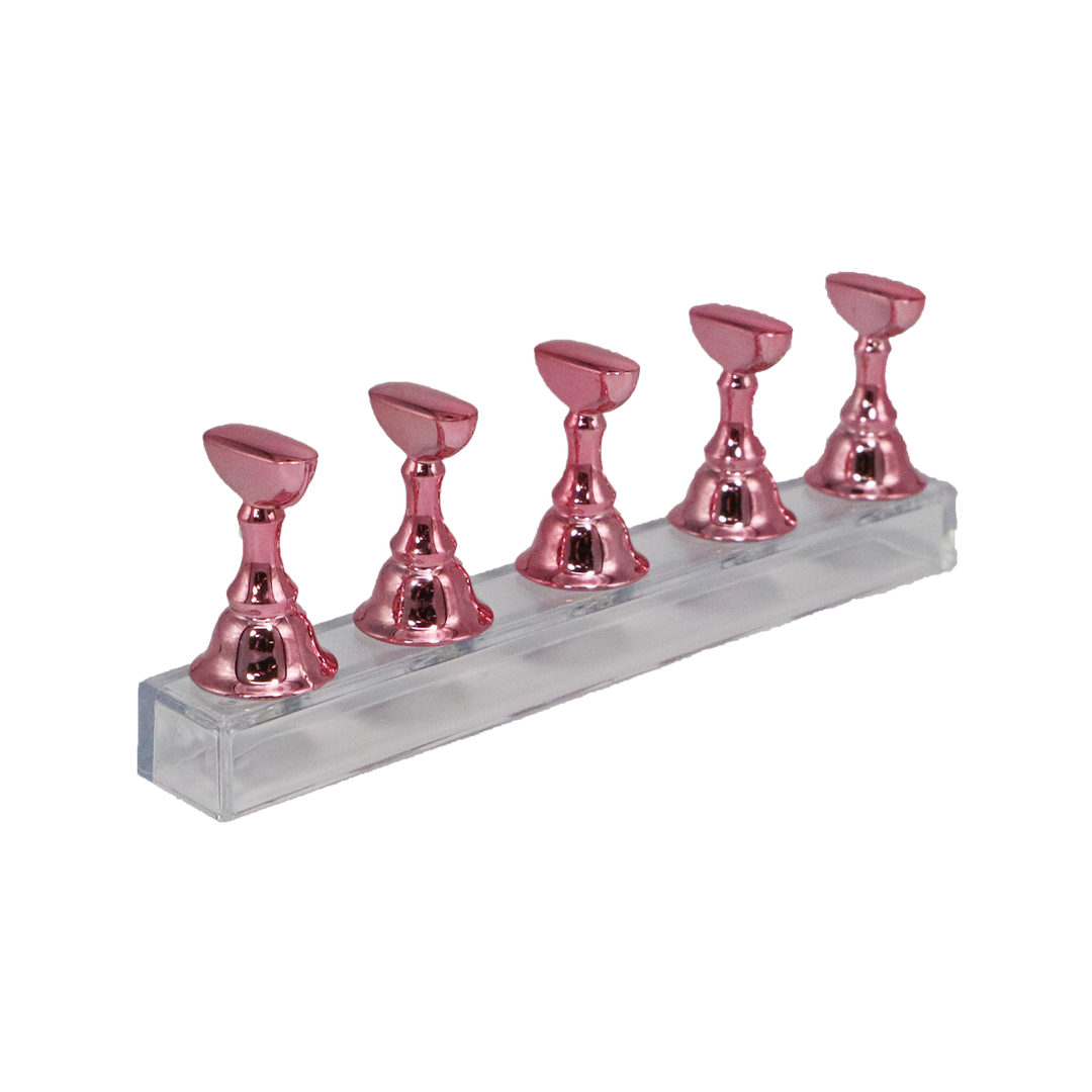 Présentoir pour Faux Ongles Magnétique Rose Metallisé