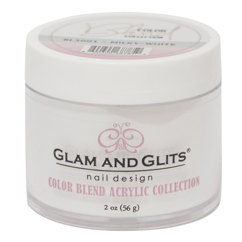 Poudre Glam and Glits Color Blend BL3001 Milky-White 2oz