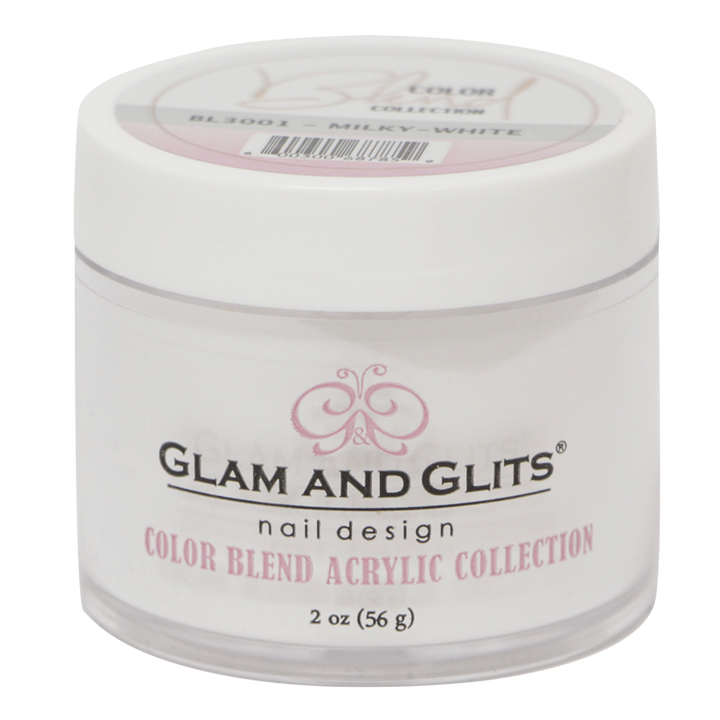Poudre Glam and Glits Color Blend BL3001 Milky-White 2oz