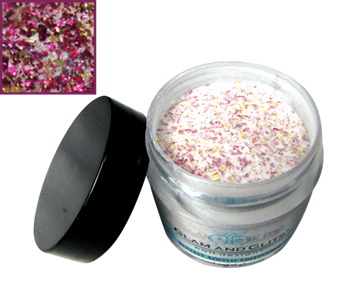 Glam and Glits or et rose