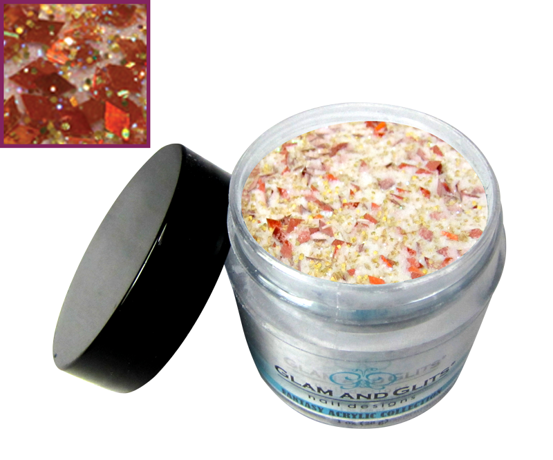 Glitter orange gros losange