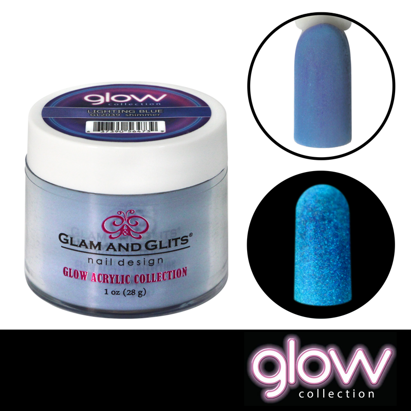 Poudre Glam and Glits phosphorescente 2039 Lightning Blue