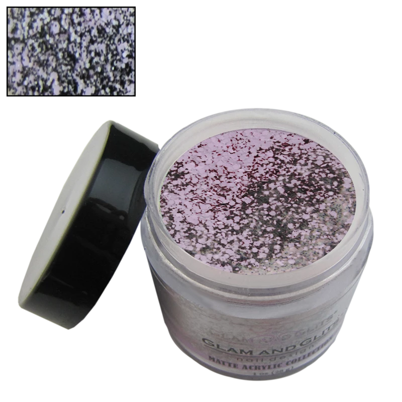 Poudre acrylique matte mauve noir blanc