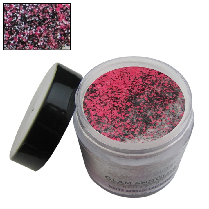 Poudre Glam and Glits Matte Acrylic MAC602 Berry Bomb