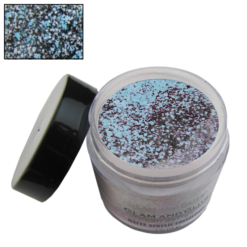  Poudre acrylique matte blanc bleu et noir