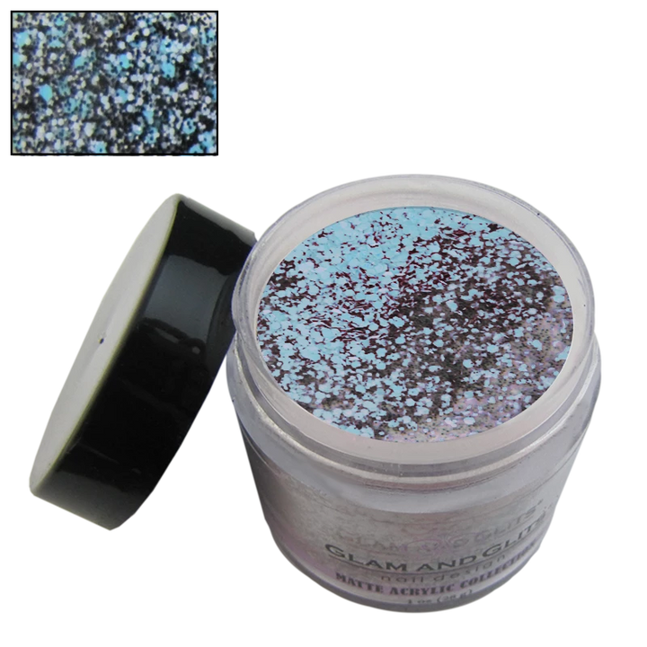  Poudre acrylique matte blanc bleu et noir