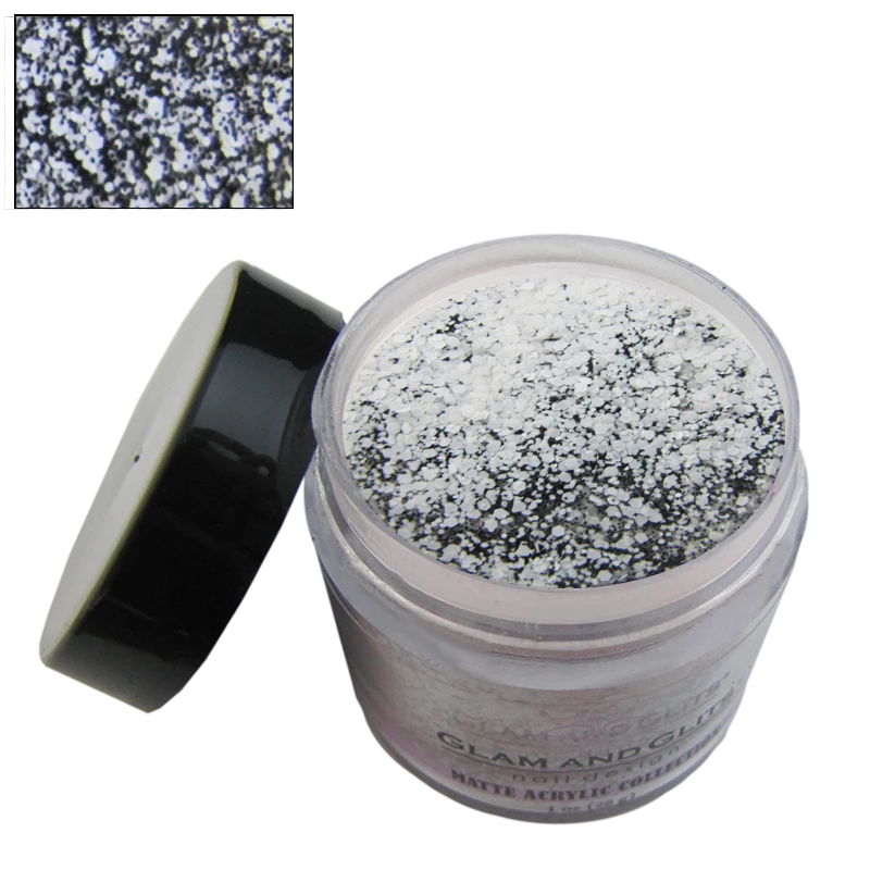 Poudre acrylique matte noir et blanc
