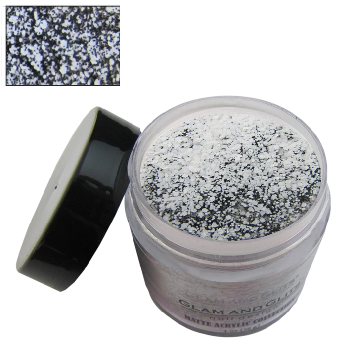 Poudre acrylique matte noir et blanc