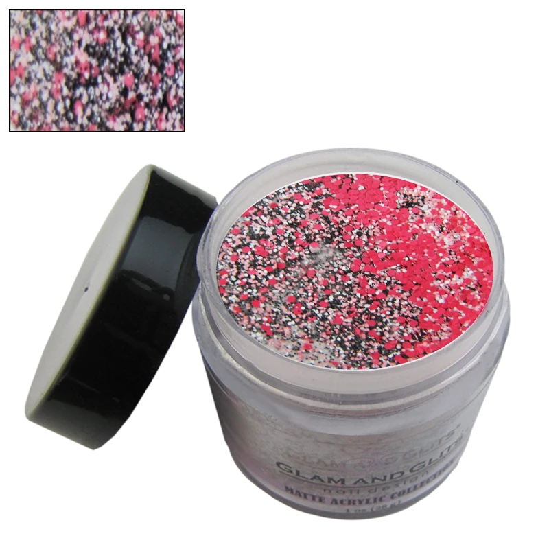 Poudre acrylique matte fuchsia et noir