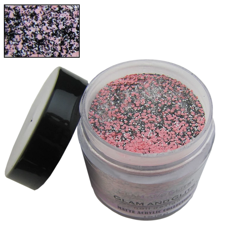Poudre acrylique matte rose et noir