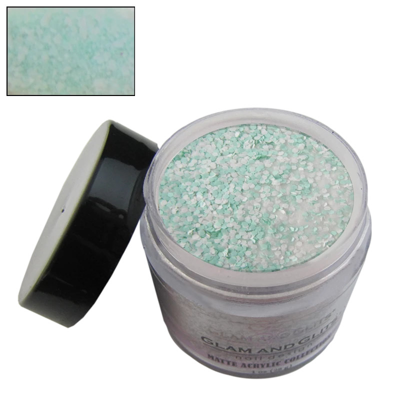 Poudre acrylique matte blanc vert