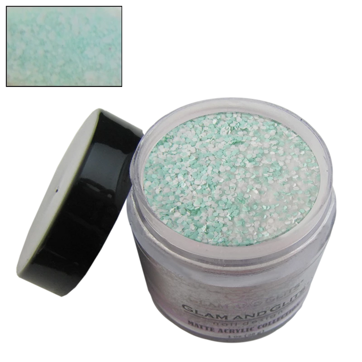 Poudre acrylique matte blanc vert