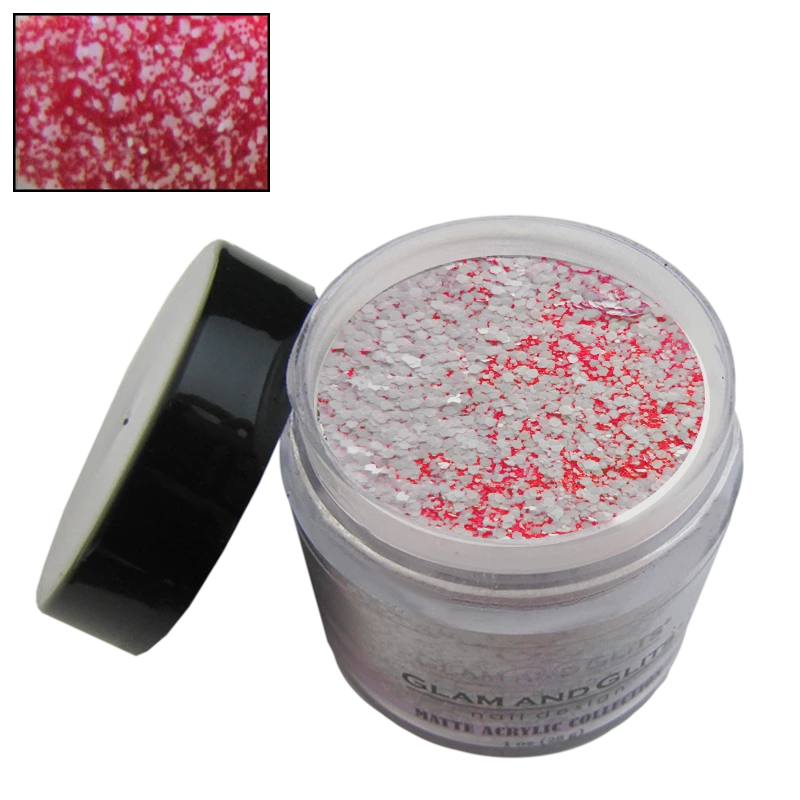 Glam and Glits Powder Matte Acrylic MAC613 Candy Cane