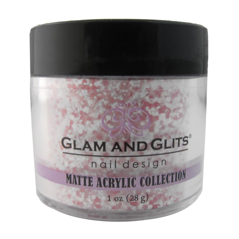 Glam and Glits Powder Matte Acrylic MAC613 Candy Cane