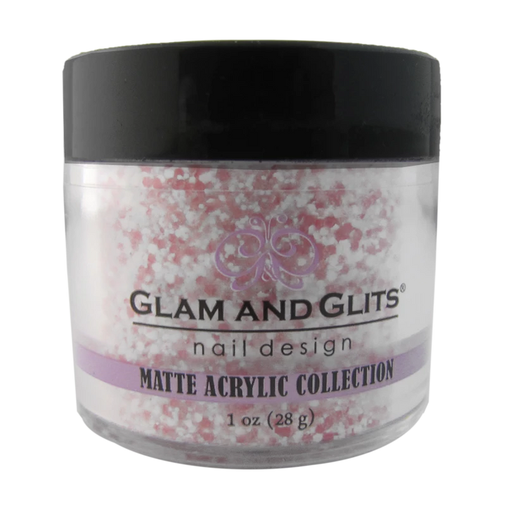 Glam and Glits Powder Matte Acrylic MAC613 Candy Cane