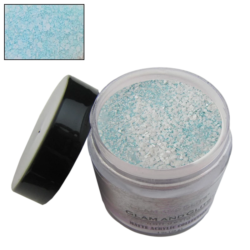 Poudre acrylique matte blanc bleuté