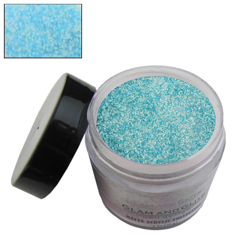 Poudre acrylique matte bleu et blanc
