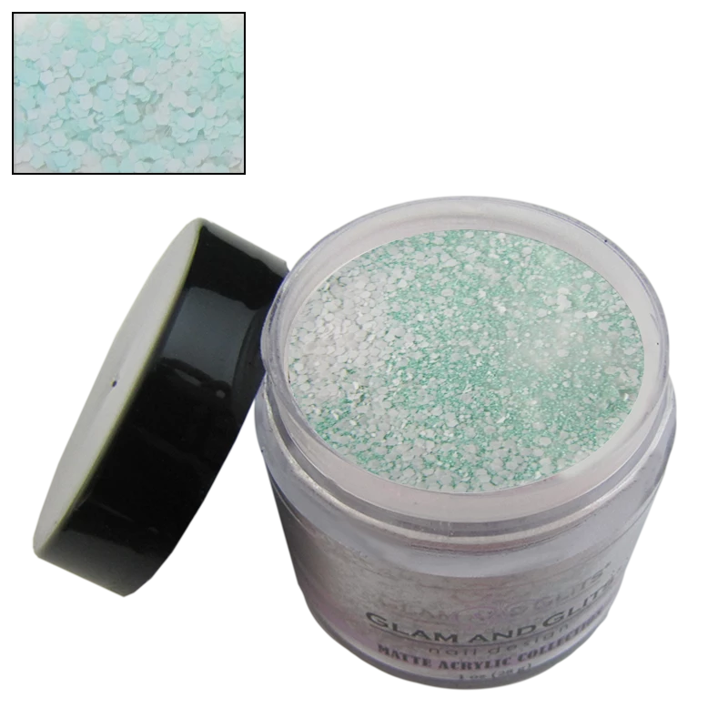 Poudre acrylique matte vert blanc pâle