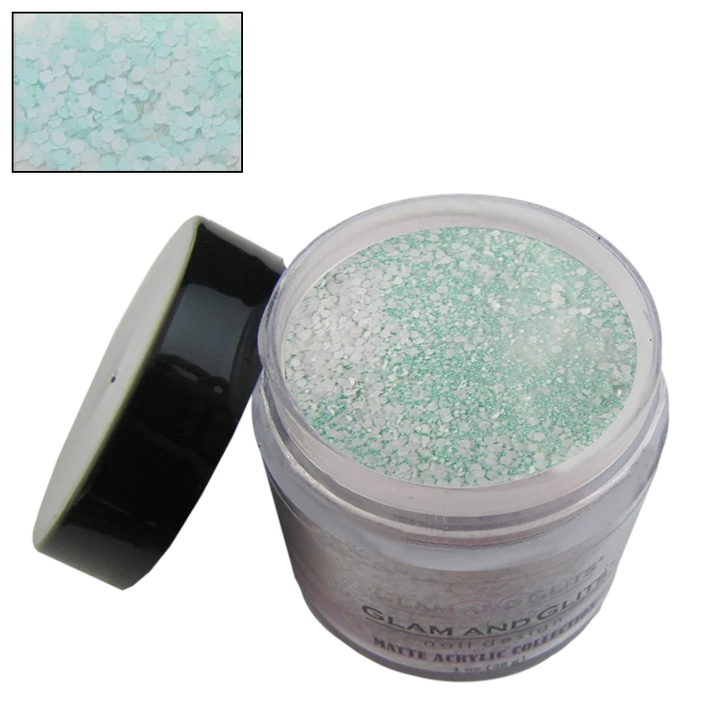 Poudre acrylique matte vert blanc pâle
